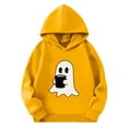 thumbnail image 2 of Bnwani Girls Sweatshirt Long Sleeve Fleece Casual Oversized Cute Solid Pocket Yellow Size 5t, 2 of 6