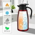 thumbnail image 4 of Tidymend 68oz Thermal Coffee Carafe, Stainless Steel Vacuum Insulated Coffee Thermos for Hot and Cold Beverage (Red）, 4 of 8