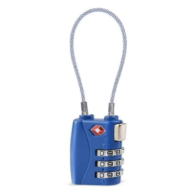 MEGICOT TSA Cable Lock for Luggage, 3 Digit Combination Padlock for Travel Bag, Suit Case, Lockers, Gym, Bike Locks or Other