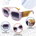 thumbnail image 4 of Gafas de Sol FEISEDY Sobredimensionadas Cuadradas con Montura Gruesa B4074, 4 of 8