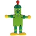 thumbnail image 2 of 2x Flexible Wooden Walnut Puppets Figure Toys Poseable Developmental - Green, As Described Hugo Juguete de madera para niños, 2 of 8
