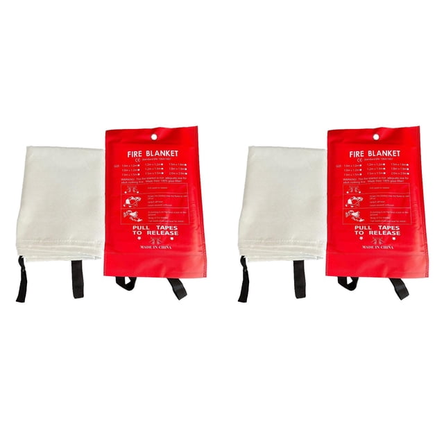 Clearance Emergency Fire Blanket Fire Suppression Blanket For Kitchen 40” X 40” Fire Blanket For Home Fiberglass Fire Blanket, Fireproof Blanket * 1 Sheet * 2
