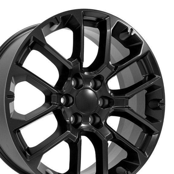 OE Wheels CV67 22 Inch Rim Fits Suburban 1500 High Country Style 6x139.7 22x9 Satin Black - Hollander 14079 (1)