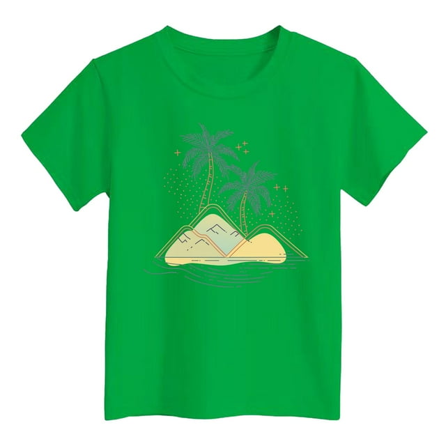 Chandails pour Filles Été Imprimé T-Shirt à Manches Courtes pour Filles Col Rond Vêtements d'Été Filles 6-7 Ans Vêtements pour Filles Tenue pour Fille