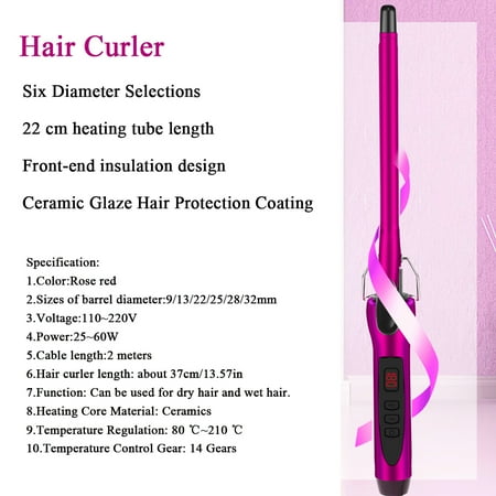 3 4 Electric Wet Dry Tourmaline Nano Ceramic Curling Iron Wand