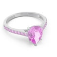 thumbnail image 3 of 2.30 Ct Latest Pear Cut Pink Sapphire Gemstone Bridal Ring for Ladies Solid 18K White Gold Size 3.5 by Diamond-Capitals, 3 of 8