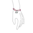 thumbnail image 4 of Bling Jewelry Womens Best Friend Sorority Sister BFF Split Heart Multi Bead Charm Bracelet Pink Leather Sterling Silver Barrel Clasp, 4 of 5