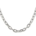 thumbnail image 2 of 925 Sterling Silver Cable Chain Styles Necklace 6.5 mm Diamond-cut Long Link 20 inch, 2 of 4