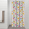 thumbnail image 2 of Yellow Pink Lemon Fruit Leaves White Pattern Shower Curtain 36"x72" ,Bathroom Decorative Shower Curtains Set with 12 Hooks,Modern Waterproof Washable Shower Curtain, 2 of 6