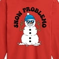 thumbnail image 3 of Instant Message - Snowman Snow Problemo Christmas - Toddler & Youth Long Sleeve Graphic T-Shirt, 3 of 6
