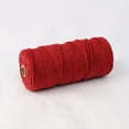 thumbnail image 1 of Nvzi Cordón de macramé de 3 mm x 110 yardas Cuerda de algodón de macramé natural Cuerda de macramé de colores Cordón de algodón suave Suministros de macramé Cuerda para de macramé, rojo vino, 1 of 4