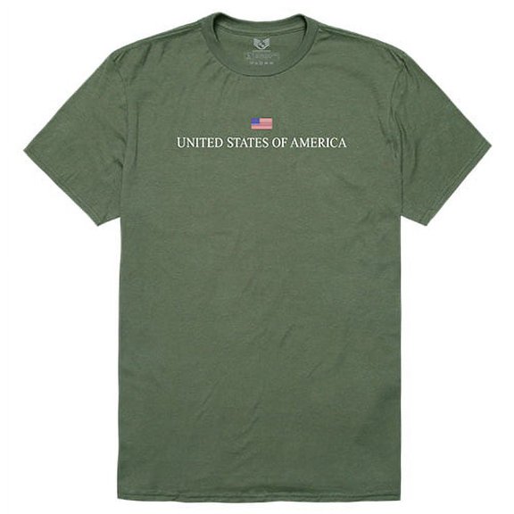 Rapid Dominance RS2-US3-OLV-04 USA Relaxed Graphic Tee Shirt, Olive - Extra Large