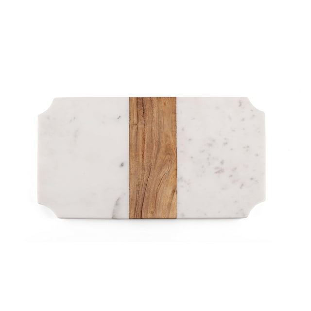 Salome Marble & Wood Charcuterie Board