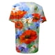 thumbnail image 5 of Blusa informal de manga corta con cuello redondo y estampado de verano a la moda para mujer Pompotops hfajkhk134183, 5 of 5