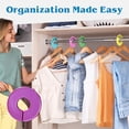 thumbnail image 4 of Yixx Closet Divider 10Pcs Widely Use Creative Durable Round Clothes Sorting Tag Hanger Separators, 4 of 5