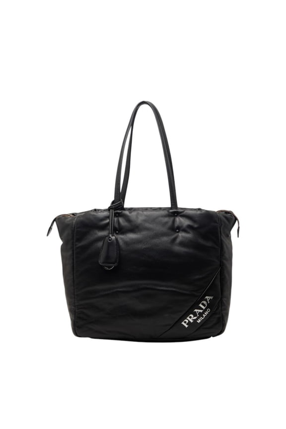 Pre-Owned Prada Tote Bag Shoulder Black Leather Women's PRADA