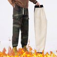 thumbnail image 2 of YDLCAFD Mens Cargo Pants With Pockets Work Men'S Large Size Loose Overalls Pants Fall And Winter Padded And Thickened Paratrooper Casual Drawstring Pants, 2 of 9