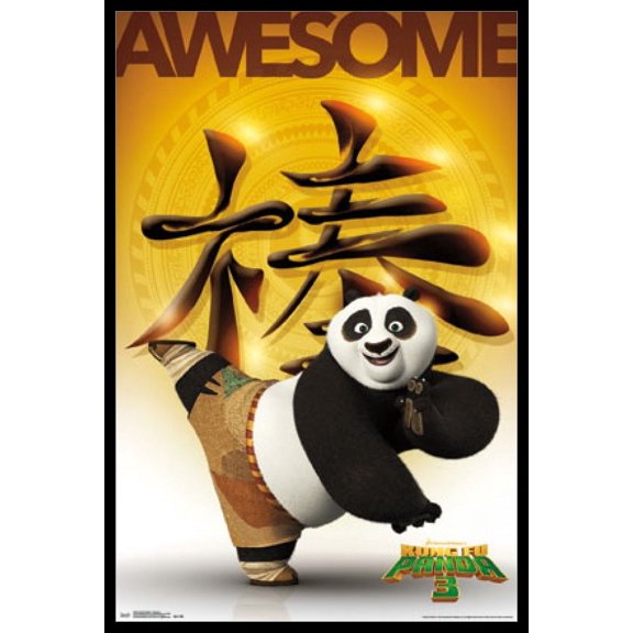 Kung Fu Panda 3 - Awesome Laminated & Framed Poster Print (22 x 34)