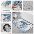 thumbnail image 6 of Coastal Sea Turtle Bath Mat 3 Piece Bathroom Rug Set, Summer Ocean Coral Conch Non Slip Bath Rug Contour Mat and Toilet Lid Cover, Absorbent Shower Mats Soft Bath Rugs and Mats Sets, 6 of 8