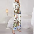 thumbnail image 4 of Disketp Pajamas Set Long Sleeve Sleepwear Womens Button Down Nightwear Pj Sets-Herbs And Wildflowers, 4 of 9