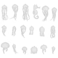 thumbnail image 1 of 18 Pcs Silicone Mini Glacier Marine Animal Model Epoxy Making Jewelry Filling Mold, 1 of 6