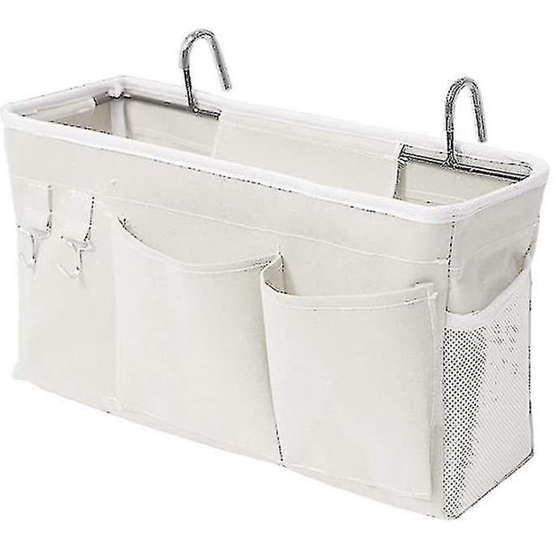 Organizador De Almacenamiento Colgante, Bolsa De Lona con 6 Bolsillos para Literas, Dormitorios Universitarios, Barandillas De Cama con Revista, Teléfono, Tableta, Soporte para Botellas De Agua-n