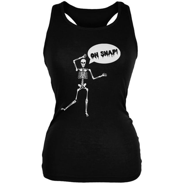 Débardeur Doux Junior Noir Halloween Oh Snap Skeleton