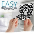 thumbnail image 6 of Mi Alma Black White Floral Peel & Stick Vinyl Backsplash Tiles 5x5, 24 pcs, 6 of 10