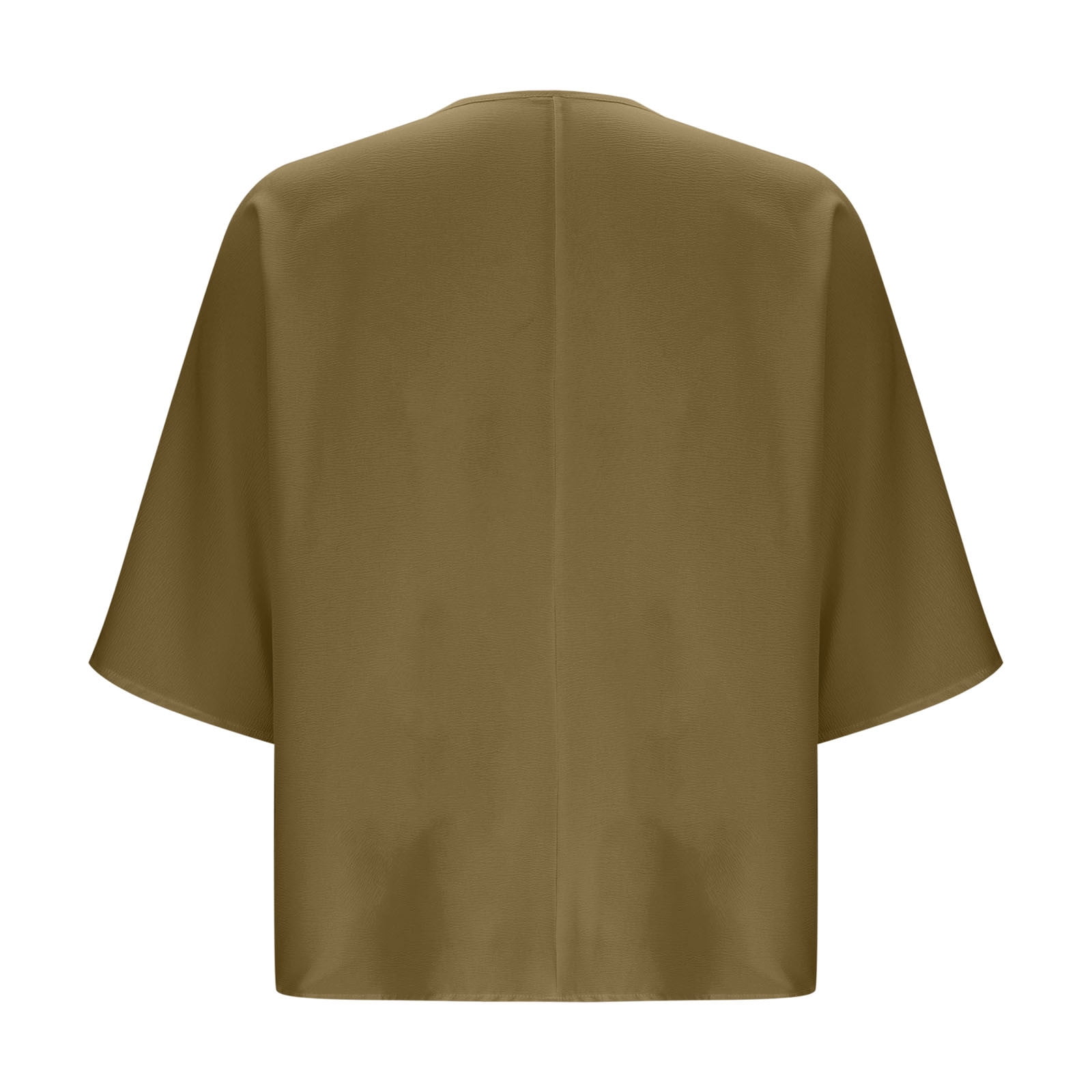 Button-Down Shirts for Women Plus Size L-4X Lightweight 3/4 Sleeve Blouses Tops Womens Casual Solid Color Loose V Neck Beach Cover Ups Tees Top