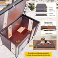 thumbnail image 7 of Aivituvin Insulated Dog House with Liner for Outdoor Winter Weatherproof Wooden Dog Kennel All-Around Iron Frame, 7 of 7