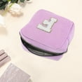 thumbnail image 3 of Unique Bargains 1 Pc Letter F Pattern Makeup Bag for Travel Pink Purple Corduroy, 3 of 6