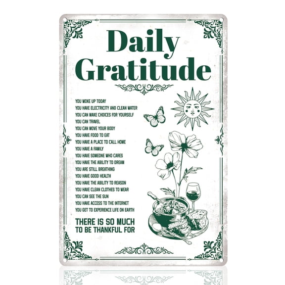 Daily Gratitude Inspirational Wall Decor Sign There is So Much to Be Thankful