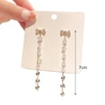 thumbnail image 6 of OPOLSKI 1 Pair Drop Earrings Faux Pearls Tassel Exaggerated Vintage Bow-knot Stud Earrings 17, 6 of 8