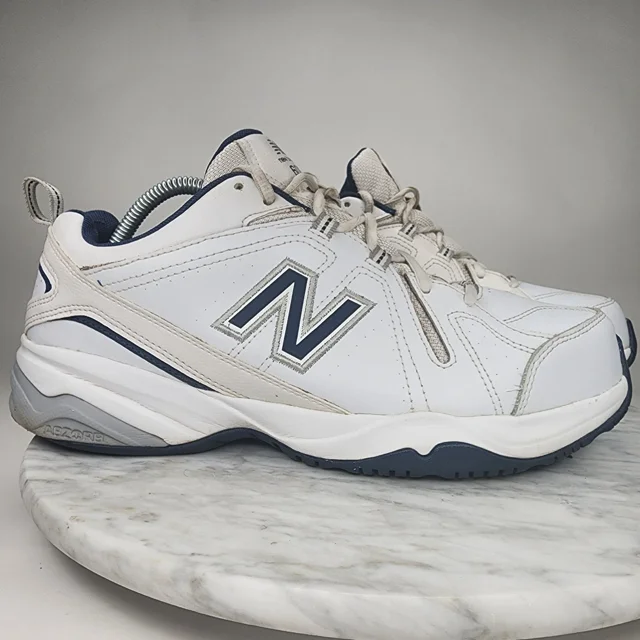New Balance 608v4 Mens Training Shoes White Blue Size 10.5 Wide 4E MX608v4W