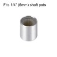 thumbnail image 3 of 5 pcs Potentiometer Knob Knurled Shaft Black Aluminum 6mm Shaft Dia. Rotary Knob 10mmx10mm Volume Control Knob, 3 of 3