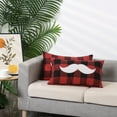 thumbnail image 6 of Unique Bargains Plaid Print Throw Decorative Pillow Covers Farmhouse Pillowcase Pack of 2 Beard 12" x 20", 6 of 6