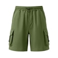 thumbnail image 5 of VBVC Women's Adjustable Elastic Waist Cargo Shorts , Summer Hiking Athletic Shorts For Women , Ladies' Knee Length Bermuda Shorts with Multi Pockets,Army Green,S-3XL, 5 of 7