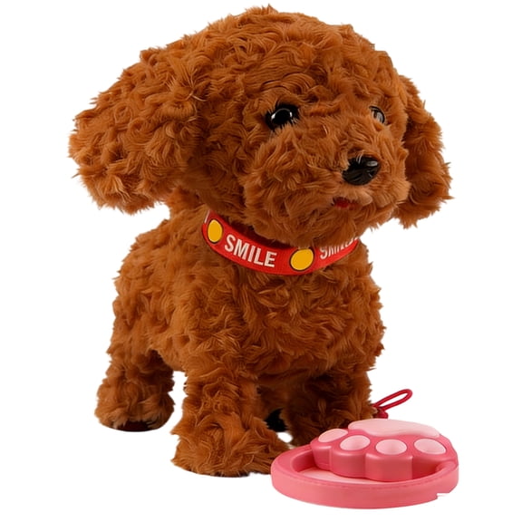 Safe and Soft Childrens Electric Toy Dog That Walks Barks and Mimics Speech Plush Licking Motion