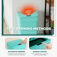 thumbnail image 3 of YRLLENSDAN Kitchen Trash Can 13 Gallon Bathroom Trash Can with Lid Automatic Trash Can Touchless With Motion Sensor ABS Plastic Trash Bin for Bedroom Garbage Can 2 pack,Teal, 3 of 7