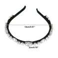 thumbnail image 2 of Unique Bargains 1Pc Bling Rhinestone Headband White Rhinestone Flannel Headband for Women 5.51"x0.79", 2 of 7