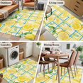 thumbnail image 5 of Watercolor Lemons Area Rugs 2.7'x5', Washable Small Throw Rugs for Kitchen Bedroom, Summer Blue Yellow Checkered Geo Indoor Outdoor Rug Non-Slip Low Pile Carpet Runner Reversible Floor Mats, 5 of 8