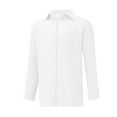 thumbnail image 4 of Oversized Tshirts Shirts for Women Linen Spring Summer Solid Color Shirt Long Sleeve Button Down Shirt Loose Fit Vacation Beach Workwear Tops Clothes Short Sleeve Women's Tops, Tees & Blouses, 4 of 6
