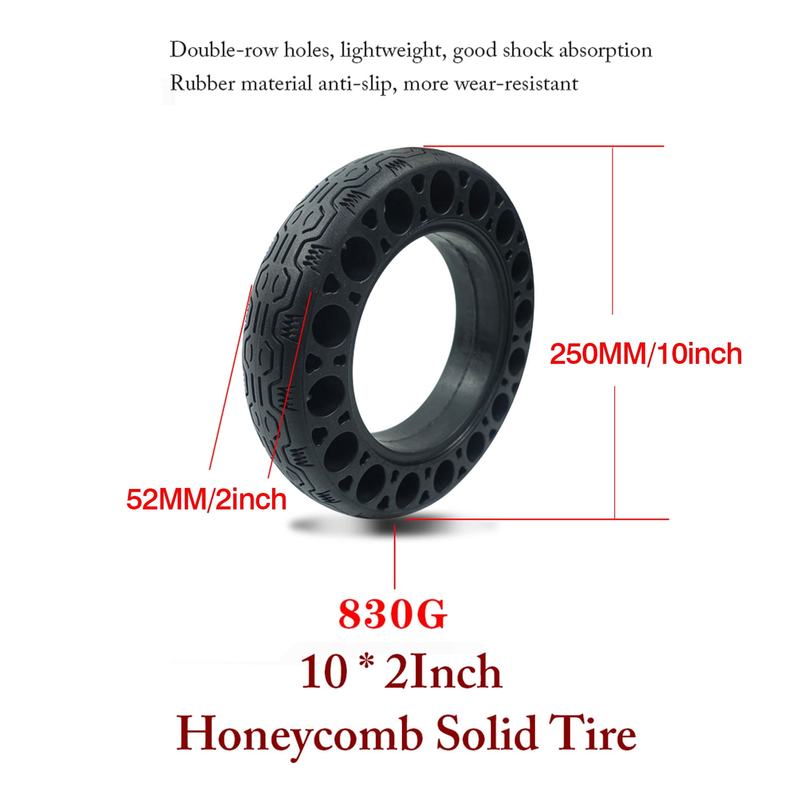 Honeycomb Style Solid TPS Tire For Electric Scooter Repair Replace Easy-Install 