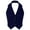 Navy Blue, variant on Women Halter Neck Notch Lapel Vest Backless Button Up Crop Tops Waistcoat Black XL