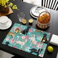 thumbnail image 4 of Labrador Dogs with Pioneer Flower Summer Placemats Table Placemats Set Of 4-Linen Kitchen Washable Placemats Table Mats 12x18 Inch Non-Slip Heat Resistant, 4 of 6