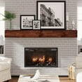 thumbnail image 6 of Fireplace Mantel, 72 in Handcrafted Mantel Shelf for Over Fireplace, Wood Mantel with Invisible Heavy Duty Wood Bracket, Wood Floating Shelves, Brown, 6 of 14
