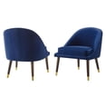 thumbnail image 5 of Bowery Hill Mid-Century Avalon Velvet Accent Chair in Navy Blue, 5 of 5