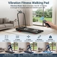 thumbnail image 3 of SONITU 5-in-1 Walking Pad with Vibration Plate & 14% Incline, 3.0HP Walking Pad with Handle Bar, Portable Under Desk Treadmill for Home,265LBS Capacity, 3 of 9