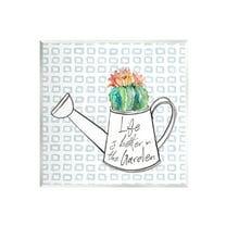 Stupell Industries Life's Better in Garden Phrase Graphic Art Unframed Art Print Wall Art, Design by Lanie Loreth