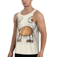 thumbnail image 2 of Cauagu Brown Cat Cartoon Print Men's Sleeveless Muscle Shirts,Tank Tops Quick Dry Workout Tank Top Gym Muscle Tee Fitness Bodybuilding T Shirt for Men-Large, 2 of 7